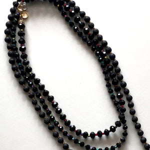 Collares de japamala y cristal negros