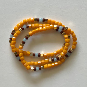 Pulseras de cristal naranja