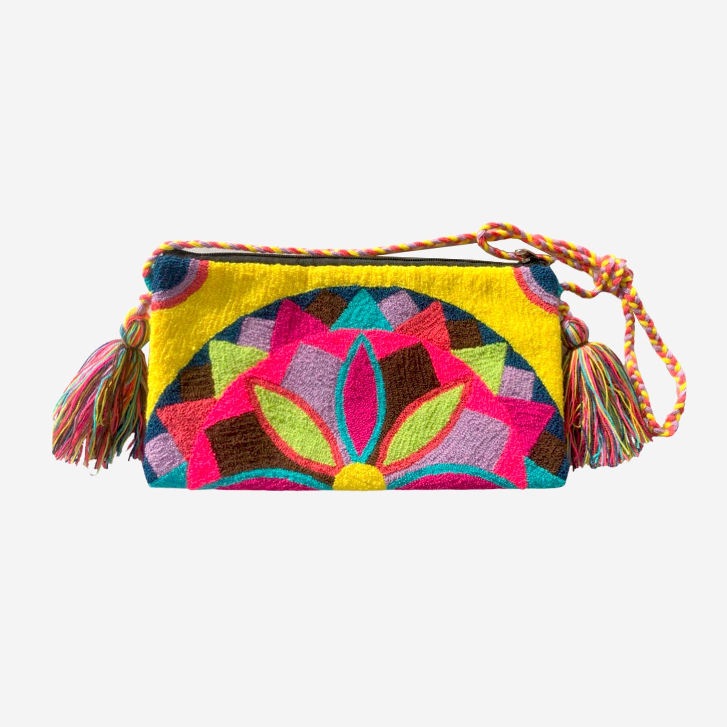 Bolso Wayuu grande color amarillo