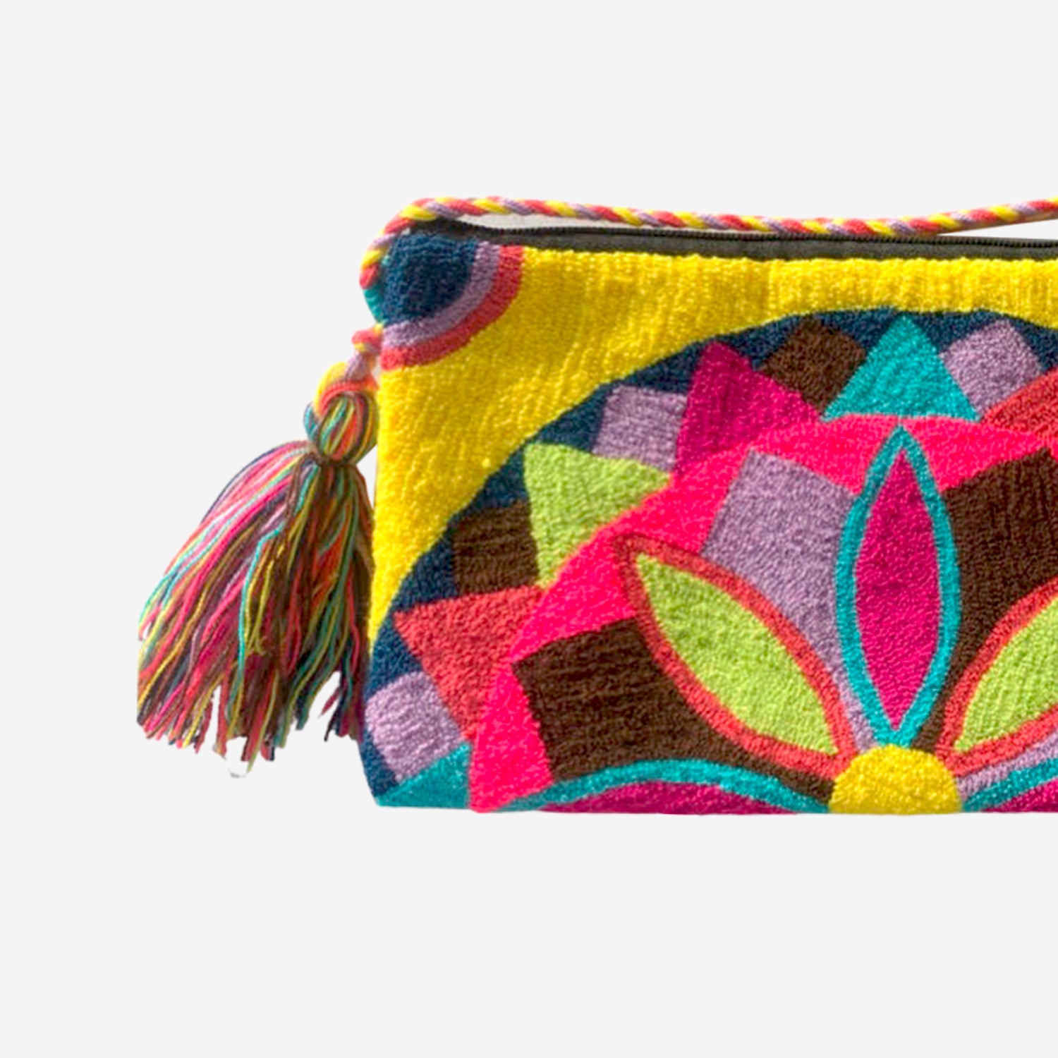 Bolso Wayuu grande color amarillo