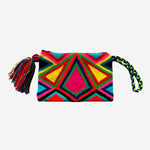 Cargar imagen en el visor de la galería, Bolso Wayuu pequeño - rosa geométrico
