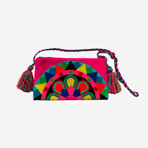 Bolso Wayuu grande color rosa