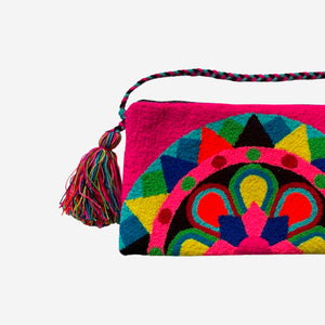 Bolso Wayuu grande color rosa