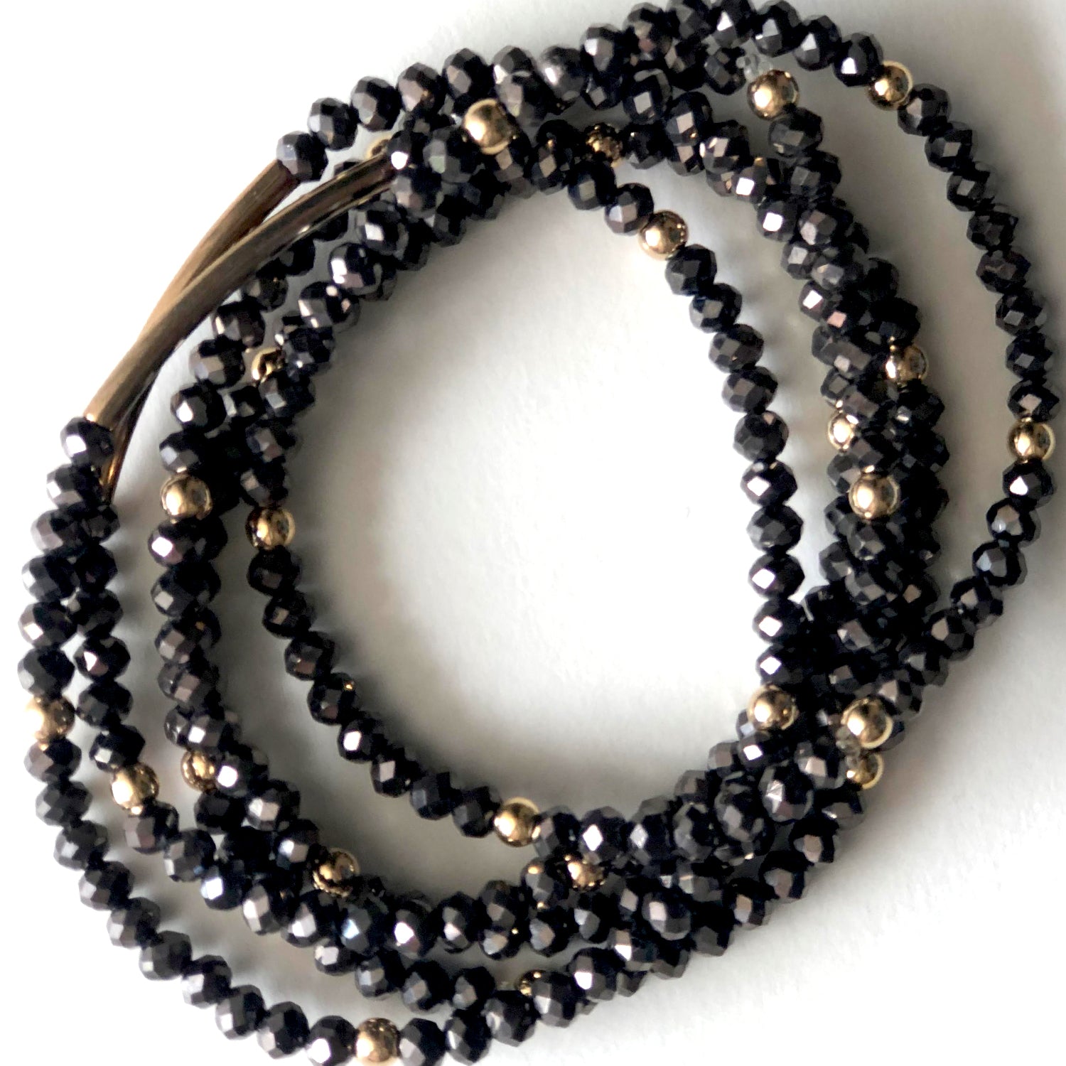 Pulseras de cristal negras